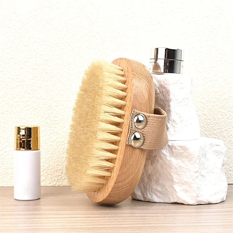 brosse corporelle en bois pour spa, poils de sanglier naturels, peau sèche organique, brosses de douche pour dos humide en bambou, brosse de bain exfoliante brosse corporelle en bois pour spa, poils de sanglier naturels, peau sèche organique, brosses de douche pour dos humide en bambou, brosse de bain exfoliante