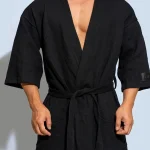 Peignoir pour hommes mode basique Modal confortable 100% coton pyjama mâle décontracté maison Robes de bain
