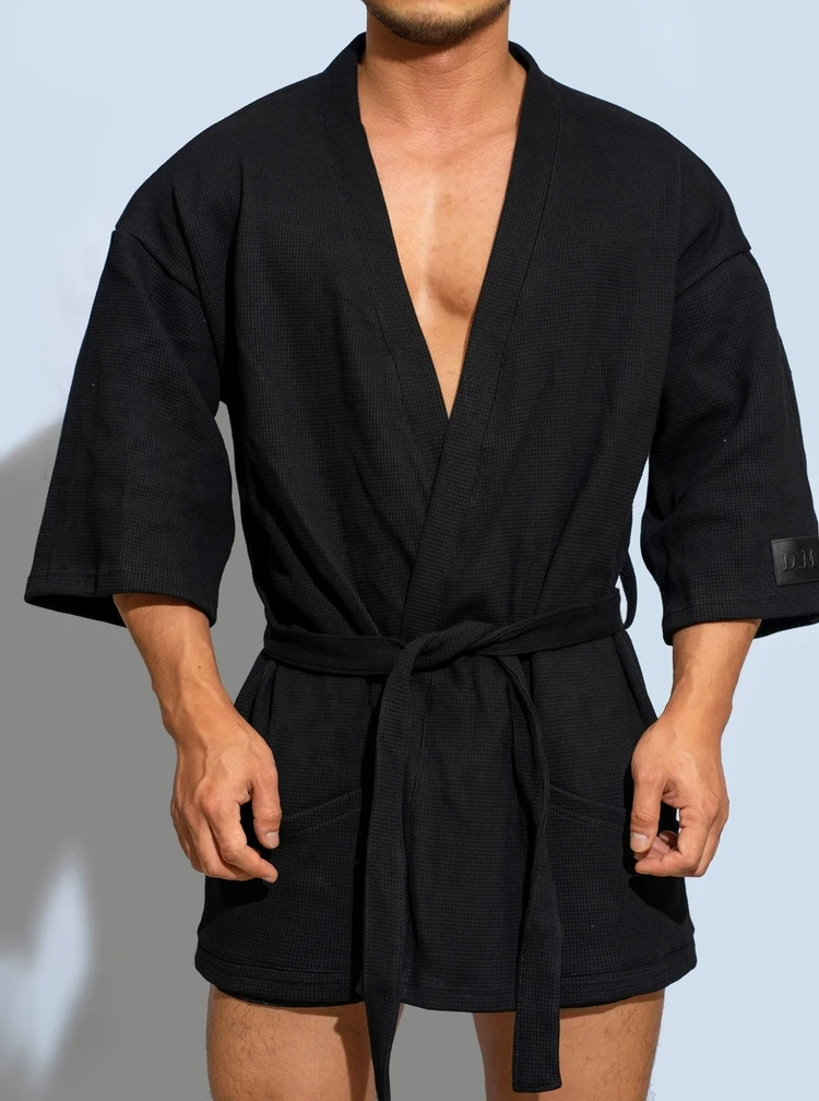 Peignoir pour hommes mode basique Modal confortable 100% coton pyjama mâle décontracté maison Robes de bain Peignoir pour hommes mode basique Modal confortable 100% coton pyjama mâle décontracté maison Robes de bain