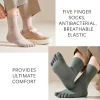 3 paires de chaussettes à bout fendu pour hommes, 100% coton, antifriction, évacuant l'humidité, fraîcheur longue durée, résout les problèmes de pieds en sueur!