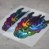 autocollant de voiture masque oni holographique 1 pièce, décor tendance de style japonais, facile à appliquer sur les véhicules, présentation de personnalité