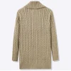 veste cardigan mi longue tricotée pour hommes, manches longues, revers, jacquard, pull décontracté, manteaux, premium, slim, vêtements d'extérieur en peluche, hiver
