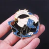 porte clés broche anime jujutsu kaisen, personnage de dessin animé gojo satoru, épingles à revers en émail, accessoires de cosplay mignons, bijoux cadeau pour amis