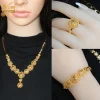 aniid – ensemble de bijoux de mariée indiens, collier et boucles d'oreilles de dubaï pour femmes, couleur or 24 carats, bijoux africains, cadeau de fête de demoiselle d'honneur