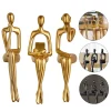 ornements de personnages de bureau abstraits, sculpture de penseur abstrait en résine de haute qualité, décor moderne de style nordique pour la maison et le bureau