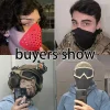 demi visage support masque en silicone cosplay extérieur cyclisme randonnée chasse cagoule coque housse de protection masques buccaux accessoire