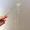Épingles à cheveux de style chinois pour cheongsam, double fleur, pompon, perles, bâtons, porte chignon, bijoux, éventail, accessoires