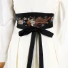 Style chinois ceinture brodée Kimono ceinture de cravate rétro Satin traditionnel Hanfu Robe ceinture femmes Obi Yukata Robe Corset Style chinois ceinture brodée Kimono ceinture de cravate rétro Satin traditionnel Hanfu Robe ceinture femmes Obi Yukata Robe Corset