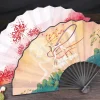 ventilateur vintage chinois en bambou pour hommes et femmes, style japonais, portable