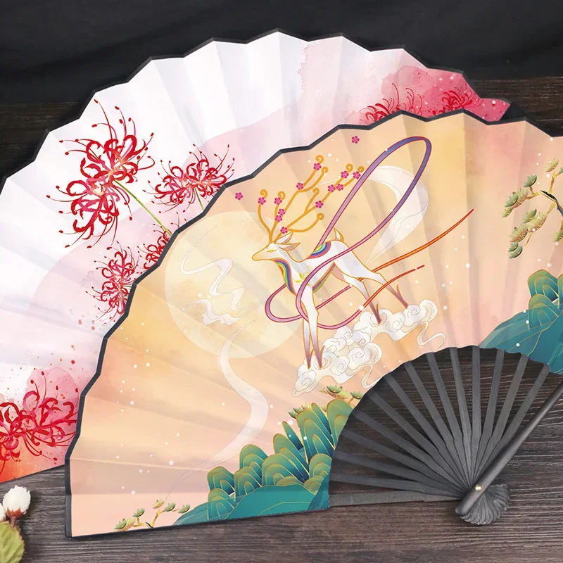 ventilateur vintage chinois en bambou pour hommes et femmes, style japonais, portable ventilateur vintage chinois en bambou pour hommes et femmes, style japonais, portable