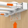 séparateur extensible blanc, panneau de couches rétractables sans poinçon pour le rangement de garde robe, étagère de cuisine et de salle de bains, diviseurs de dortoir