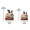 maison de citrouille décorative en résine pour halloween, ornements uniques faits à la main pour maison hantée, figurine de citrouille effrayante, décor de festival