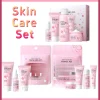 Sakura-Kit de soins de la peau pour femme, nettoyant, sérum, crème pour les yeux, crème pour le visage, crème solaire, produits de beauté, voyage Sakura-Kit de soins de la peau pour femme, nettoyant, sérum, crème pour les yeux, crème pour le visage, crème solaire, produits de beauté, voyage