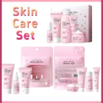 Sakura-Kit de soins de la peau pour femme, nettoyant, sérum, crème pour les yeux, crème pour le visage, crème solaire, produits de beauté, voyage Sakura-Kit de soins de la peau pour femme, nettoyant, sérum, crème pour les yeux, crème pour le visage, crème solaire, produits de beauté, voyage