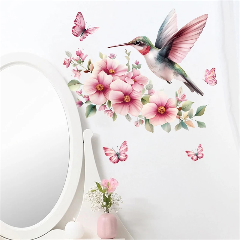rose fleur papillon oiseau chambre salon stickers muraux décoration de la maison fond mur embellir pâte murale art mural rose fleur papillon oiseau chambre salon stickers muraux décoration de la maison fond mur embellir pâte murale art mural