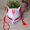 masque de mode fait à la main festival cosplay cadeau anime masque de renard cloche demi visage masque de chat pour les conventions d'anime fêtes costumées