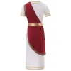 tunique empereur romain pour hommes, robe à manches courtes, costume de dieu grec, halloween, cosplay, gladiateur, chevalier médiéval, guerrier, tenues de cosplay