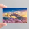 autocollants japonais de peau de carte de crédit sakura, pour carte bancaire, bus, carte de métro, cadeau étanche