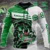 (kawasaki) sweat à capuche pour homme sweat à capuche kawasaki sweat à capuche pour femme uniforme de moto vêtements de sport vêtements à capuche de course