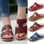 Sandales orthopédiques à bout ouvert pour femmes, antidérapantes, respirantes, couleur unie, plates, à Clip, adaptées à l’intérieur et à l’extérieur Sandales orthopédiques à bout ouvert pour femmes, antidérapantes, respirantes, couleur unie, plates, à Clip, adaptées à l’intérieur et à l’extérieur