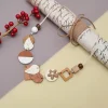 collier bavoir de style ethnique vintage avec pendentifs décoratifs en bois, collier folklorique unique fait à la main pour femmes, usage quotidien