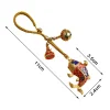 pendentif clé de voiture koi exquis de haute qualité, 1 pièce, porte clés de sac de couple de style chinois, lanière de bijoux suspendue