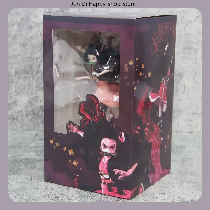 figurine de dessin animé demon slayer kamado nezuko, 21cm, modèle d'art, décoration de bureau à collectionner pour garçons, cadeau idéal figurine de dessin animé demon slayer kamado nezuko, 21cm, modèle d'art, décoration de bureau à collectionner pour garçons, cadeau idéal