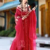 robe hanfu vintage pour femmes, robe de danse sur scène traditionnelle chinoise, costume de cosplay féerique, ensemble hanfu rouge, tenues de princesse élégantes