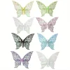 ailes de fée papillon colorées, bretelles élastiques en organza scintillant, ailes de cosplay dégradées, ailes d'elfe transparentes faites à la main, costume