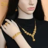 aniid – ensemble de bijoux de mariée indiens, collier et boucles d'oreilles de dubaï pour femmes, couleur or 24 carats, bijoux africains, cadeau de fête de demoiselle d'honneur