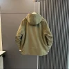 veste d'extérieur pour hommes, haut coupe vent, couleur unie, à capuche, nouvelle tendance de vêtements de travail amples et décontractés