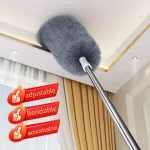 Plumeau rétractable multifonctionnel à tête pliable – réutilisable et lavable pour le nettoyage des plafonds hauts, des meubles et des voitures