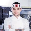 Écharpe de sauna à imprimé ninja pour enfant, bande décorative de style japonais samouraï fitness, 4 pièces