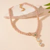 colliers serpent boucles d'oreilles ensemble de bijoux de luxe strass imitation perle chaîne de perles collier pour fête mariage cadeaux de mariée