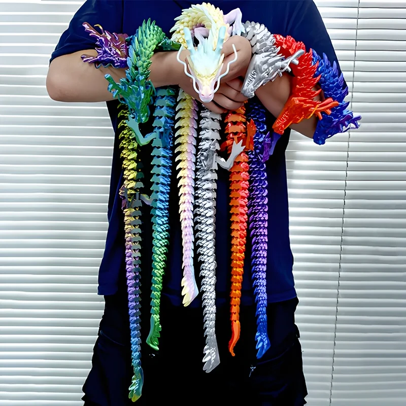Jouet Dragon en cristal imprimé en 3D, 88CM, Dragon articulé rotatif, cadeau pour enfants avec tdah, parfait pour cadeau d’anniversaire Jouet Dragon en cristal imprimé en 3D, 88CM, Dragon articulé rotatif, cadeau pour enfants avec tdah, parfait pour cadeau d’anniversaire