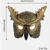 masque de tête design réaliste masque de hibou matériau pp masque d'oiseau masque complet style effrayant masque de bal masque de costume d'halloween mardi gras