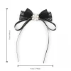 broche à nœud en biscuits avec ruban en dentelle noire pour femme, chemise élégante coréenne, accessoires de style collège britannique et japonais, nouveau