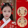 ensemble d'accessoires pour cheveux traditionnels chinois pour filles, bandeau de princesse avec fausses tresses, pinces à cheveux pour enfants, robe fantaisie de fête