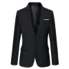 bleu hommes blazers travail bureau 2025 hommes tuxedos pour occasions formelles poches manteau blazers mâle personnalisé hommes d'affaires mince blazers