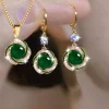 ensemble de bijoux de luxe élégants en zircon brillant pour femmes, collier et boucles d'oreilles polyvalents, tendance, bijoux de fête, cadeaux d'anniversaire, 3 pièces