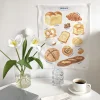 tapisserie de pain de dessin animé ins, tissu mural suspendu, tapisserie de fond de gâteau d'anniversaire, kawaii, décor de maison pour chambre d'enfants, esthétique