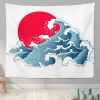 tapisserie japonaise ukiyo e, décoration de maison, oke agawa surf confrongrill, peinture de magasin de vin