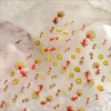 poisson rouge koi carpe cassée classique pièce d'or sycee fleur de lotus bulles d'eau ondulation bonne chance nail art autocollant manucure décalcomanie