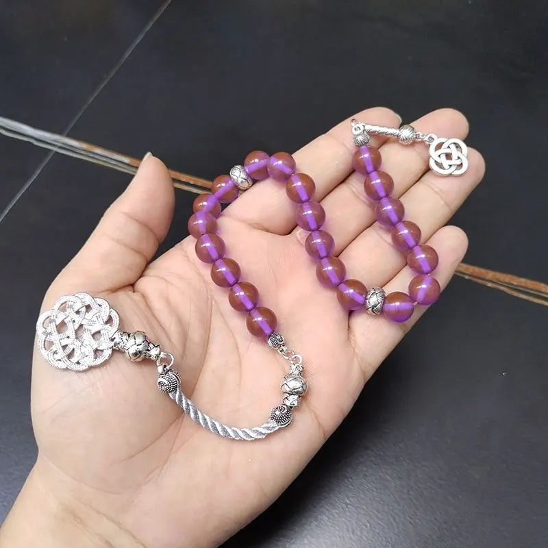 tasbih – bracelet en résine violette, accessoires à la mode turque, perles de prière à la main, cadeau eid misbaha tasbih – bracelet en résine violette, accessoires à la mode turque, perles de prière à la main, cadeau eid misbaha