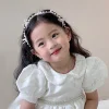 cerceaux de cheveux en perles coréennes pour enfants, bandeau avec nœud rose pour filles, accessoires pour cheveux, accessoires de photographie pour enfants, nouvelle collection