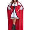 robe sexy du petit chaperon rouge pour adulte, uniforme de jeu, cape de ixd'halloween, ensemble de performance sur scène