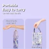 peinture à l'huile élégante florale upf50 + parapluie pour soleil pluie poignée incurvée crochet doré parapluies pliants protection uv parasol