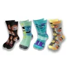 En 2024, le nouveau design était populaire et l&rsquo;image de dessin animé des chaussettes pour hommes était des chaussettes Crew.