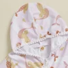 enfants filles maillot de bain couvrir été sirène imprimé fermeture éclair à capuche plage couvrir éruptions cutanées pour enfant en bas âge maillot de bain
