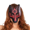 masque de renard, masques de mascarade d'animaux à faire soi même, accessoire de costume de cosplay de loup pour fête d'halloween à peindre